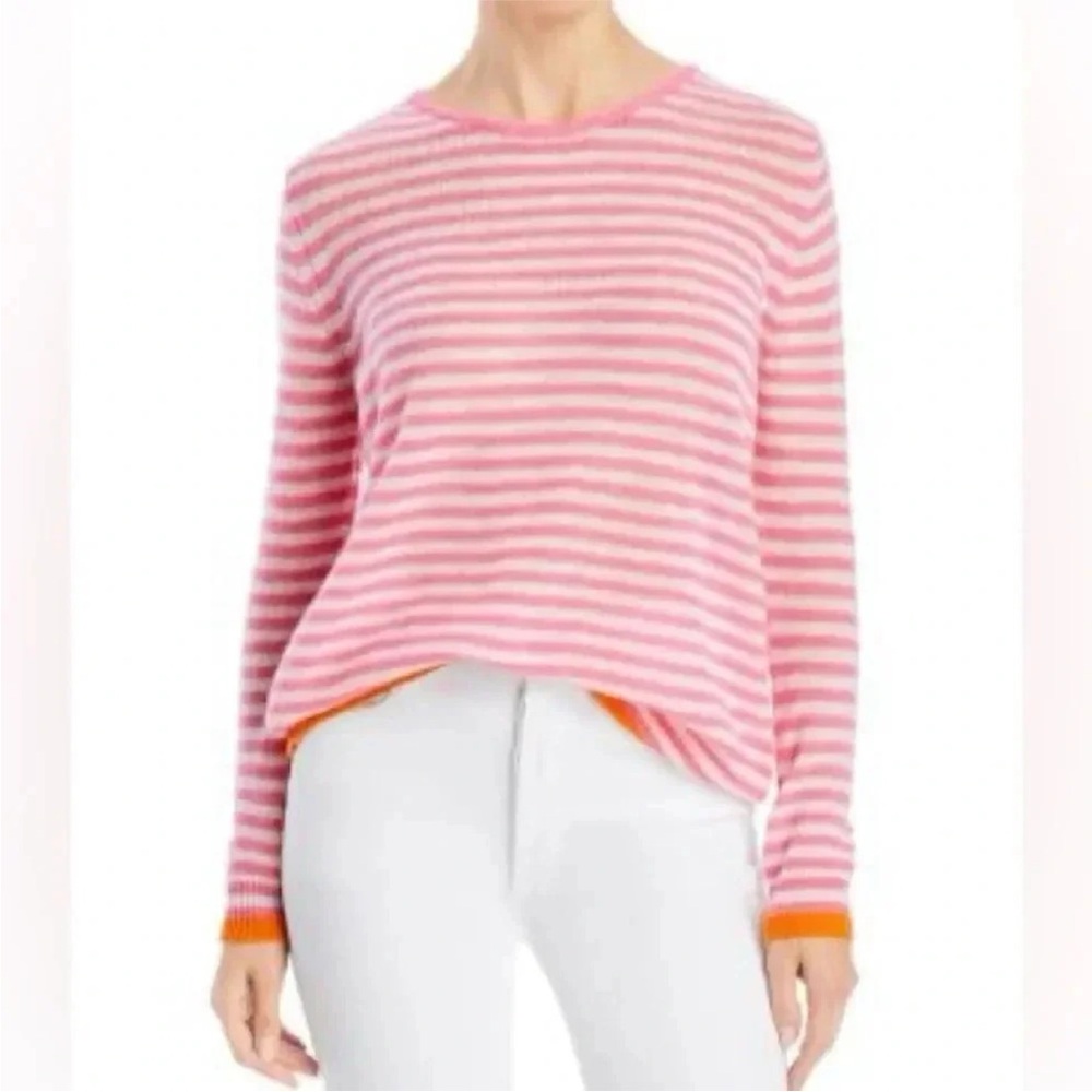 Jumper 1234 Cashmere Striped Pullover Sweater size 4 or Large NWOT